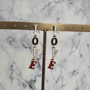 LOVE dangle earrings